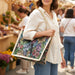 Multipurpose Floral Print Carry Hand Bag 1 Pc 29x33 Cm by Your Brand