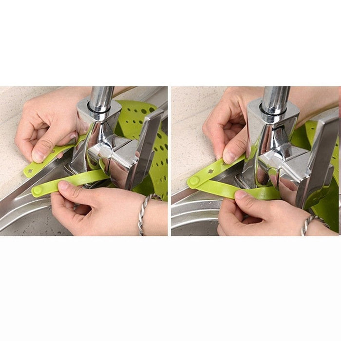 Adjustable Kitchen Bathroom Water Drainage Basket with Faucet Sink Caddy by Your Brand