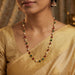 Traditional Multicolor Beaded Pearl Necklace with Red & Green Stone (1 Pc) by Your Brand