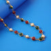 Traditional Multicolor Beaded Pearl Necklace with Red & Green Stone (1 Pc) by Your Brand