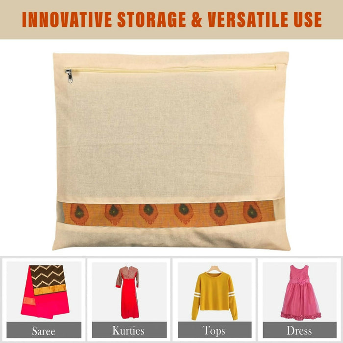 Zip Closure Saree Storage Bag (14.5x16.5 cm, Pack of 6) by Your Brand