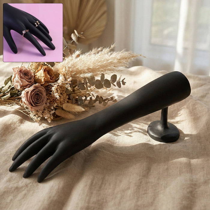 Elegant Black Hand-Shaped Jewelry Display Stand (1 Pc) by Your Brand