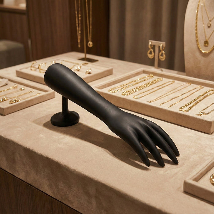 Elegant Black Hand-Shaped Jewelry Display Stand (1 Pc) by Your Brand