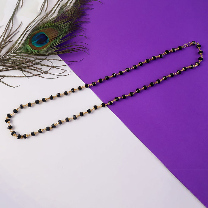 Traditional Black Beads Mangalsutra Style Necklace for Women (1 pc) by Your Brand