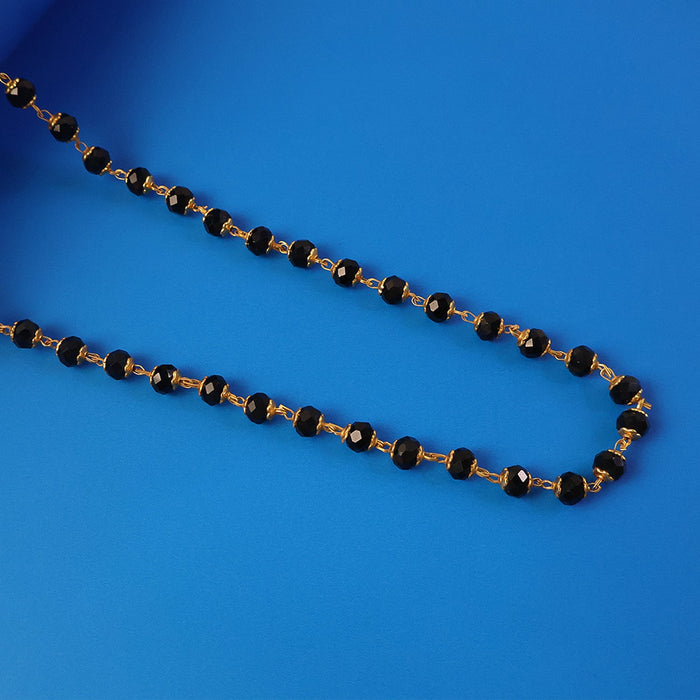 Traditional Black Beads Mangalsutra Style Necklace for Women (1 pc) by Your Brand