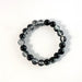 Elegant Dual-Tone Crystal Beaded Stretch Bracelet (1 Pc) by Your Brand