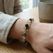 Elegant Dual-Tone Crystal Beaded Stretch Bracelet (1 Pc) by Your Brand