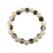 Elegant Dual-Tone Crystal Beaded Stretch Bracelet (1 Pc) by Your Brand