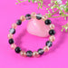 Elegant Dual-Tone Crystal Beaded Stretch Bracelet (1 Pc) by Your Brand