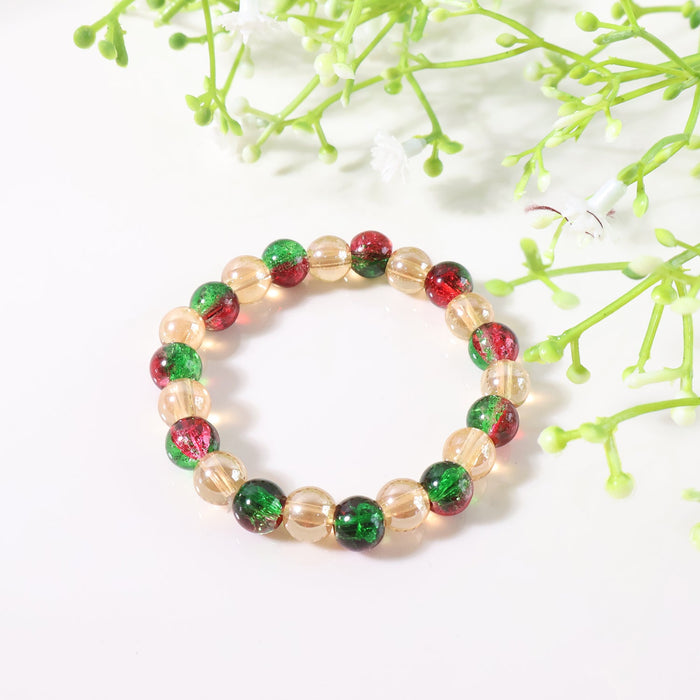 Multicolor Glossy Bead Stretch Bracelet (1 Pc) by Your Brand