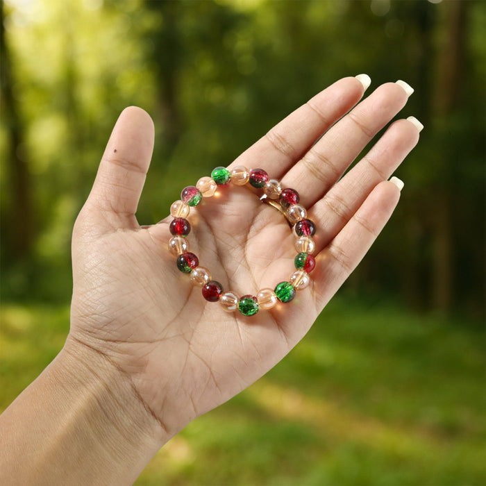 Multicolor Glossy Bead Stretch Bracelet (1 Pc) by Your Brand