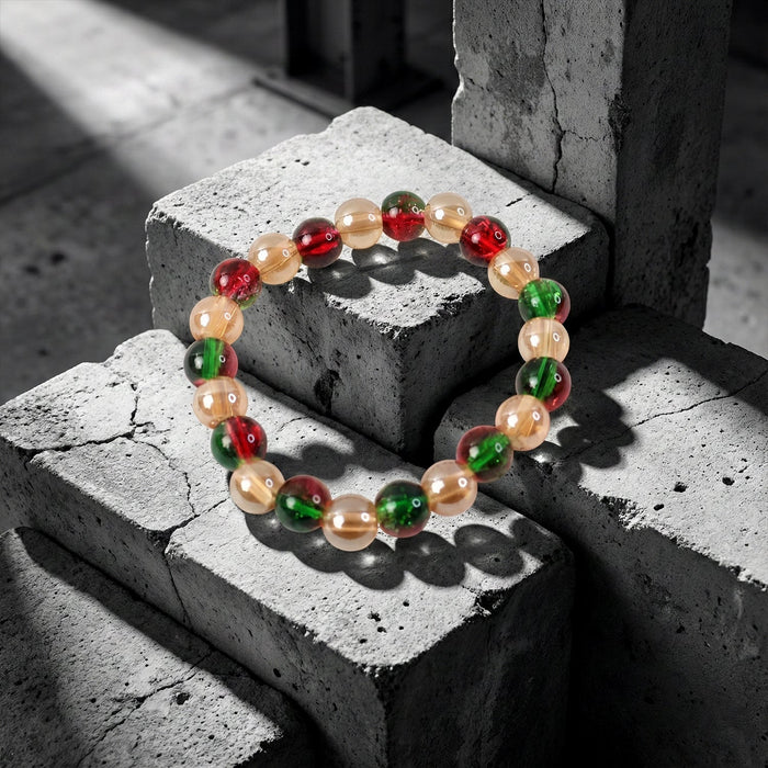 Multicolor Glossy Bead Stretch Bracelet (1 Pc) by Your Brand