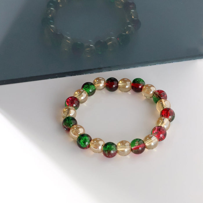 Multicolor Glossy Bead Stretch Bracelet (1 Pc) by Your Brand