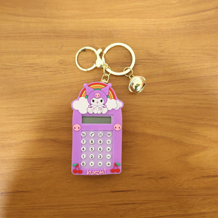 Cute Cartoon Kuromi Calculator Keychain with Mini Digital Display (1 Pc) by Your Brand