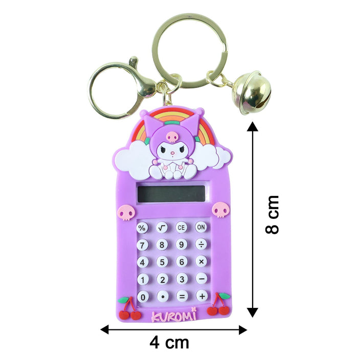 Cute Cartoon Kuromi Calculator Keychain with Mini Digital Display (1 Pc) by Your Brand