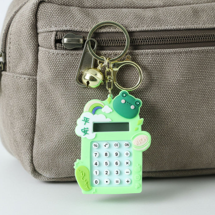 Cute Frog Cartoon Calculator Keychain with Mini Digital Display (1 Pc) by Your Brand