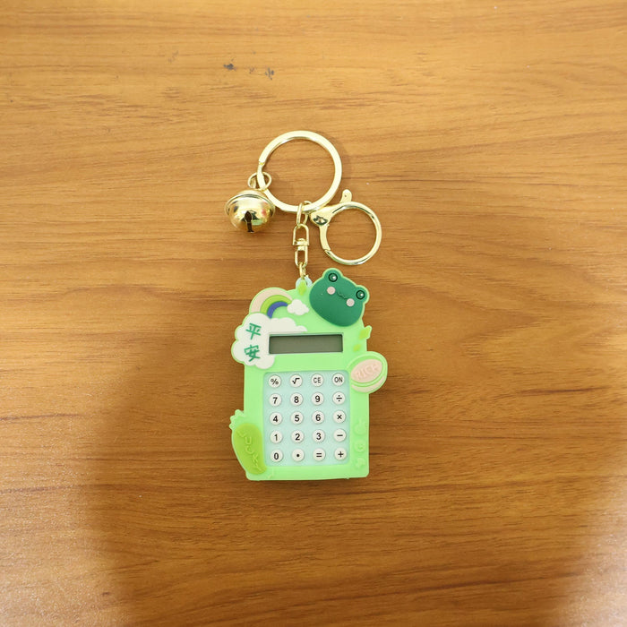 Cute Frog Cartoon Calculator Keychain with Mini Digital Display (1 Pc) by Your Brand