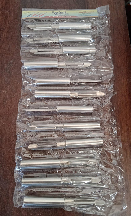 Stainless Steel Peeler Set – Multi-Purpose Handle for Peeling & Shredding (12 Pc)