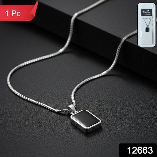 Premium Stainless-Steel Men’s Fashion Pendant Chain (1 Pc) by Your Brand