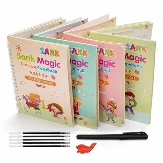 4485 Magic Practice Copybook (4 Book + 10 Refill) (A-127) - Magic Kits