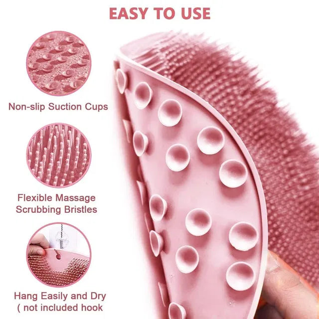 Silicone Multiuse Scrubber for Bath & Foot Cleaning | Soft Exfoliating Body Scrubber