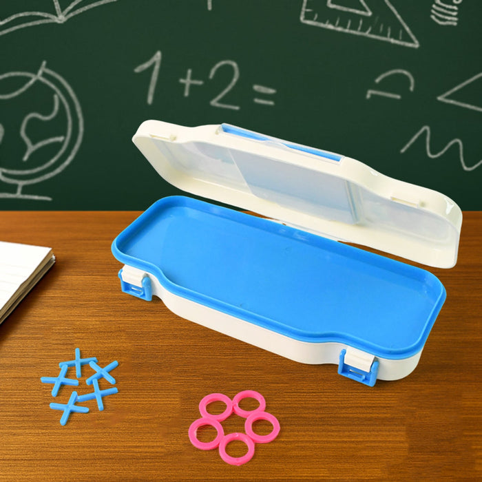 Kids Pencil Box with Built-in Tic Tac Toe Game by Your Brand
