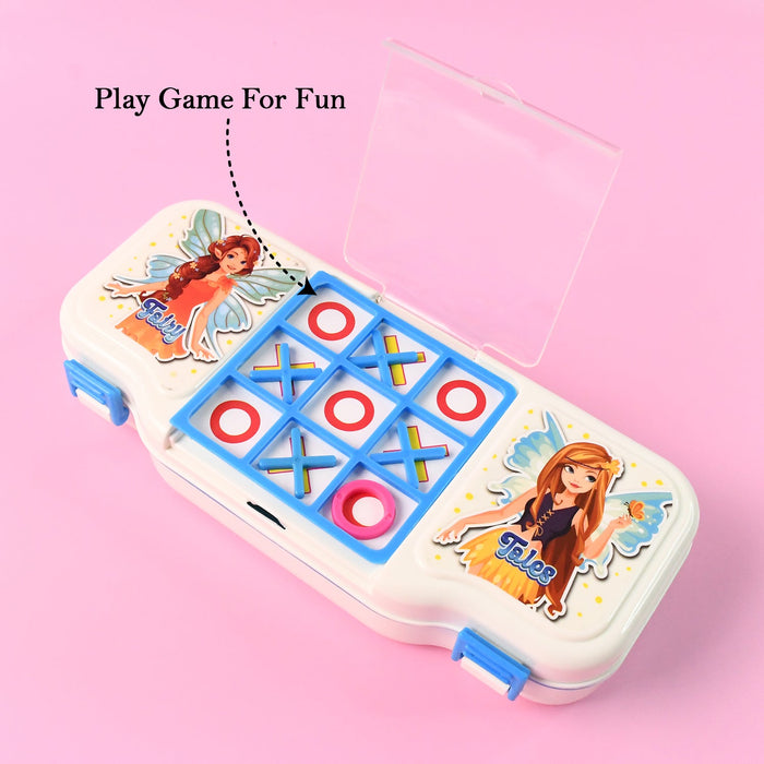 Kids Pencil Box with Built-in Tic Tac Toe Game by Your Brand