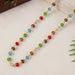 Multicolour Crystal Beaded Necklace with Gold-Tone Links (1Pc) by Your Brand