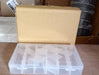 Clear organizer with adjustable dividers for jewelry
