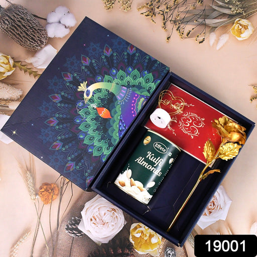 Valentine’s Day Love Set - Heart Light, Chocolates & Golden Flower Gift Box by Your Brand