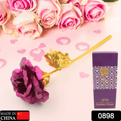 Gold Rose Artificial Rose Flower With Gift Box, Plastic Flowers Best Gifts for Friend Girl Wife Women, Golden Rose Gift for Valentine's Day, Mother's Day, Anniversary, Birthday, Wedding, Gold (1 Pc) by Your Brand