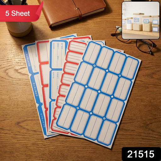 Multipurpose Writable Label Stickers (5 Sheets Set) by Your Brand