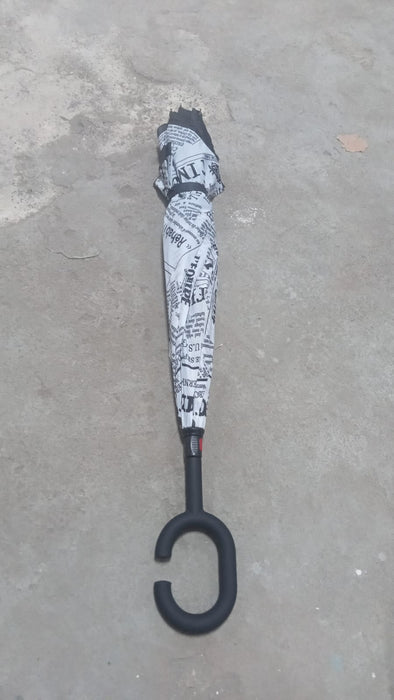 Printed Travel Windproof Umbrella (Reverse Umbrella) by Your Brand
