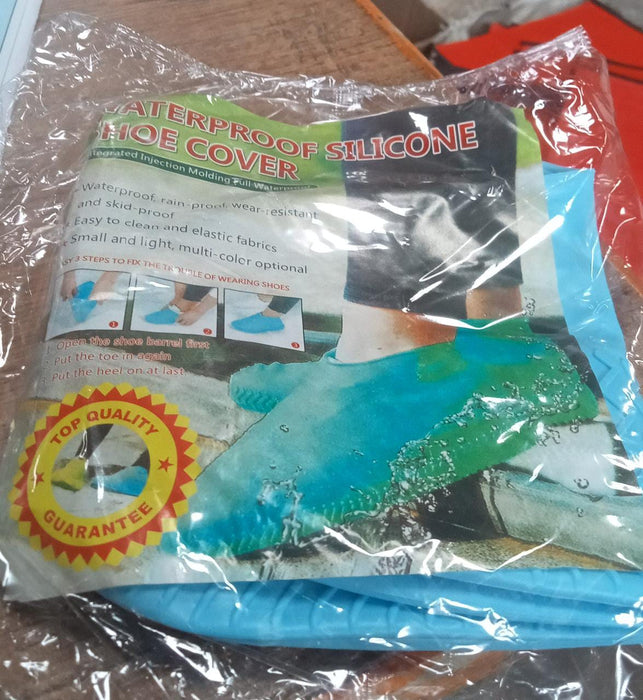 Non-Slip Silicone Rain Anti skid Waterproof Fordable Boot Shoe Cover (Mix Color) by Your Brand