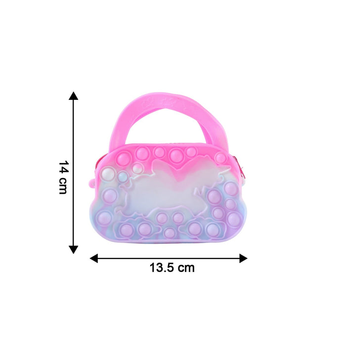 Silicone Pop It Coin Purse with Zipper and Handle (1 Pc) by Your Brand