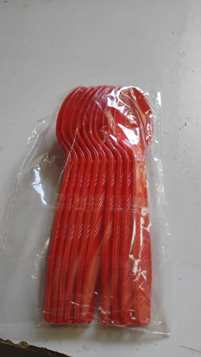 Reusable Food-Grade Plastic Spoons (10 Pc)