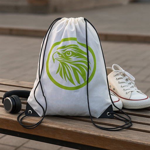 Multipurpose Drawstring Backpack with Printed Eagle Design (1 Pc) by Your Brand
