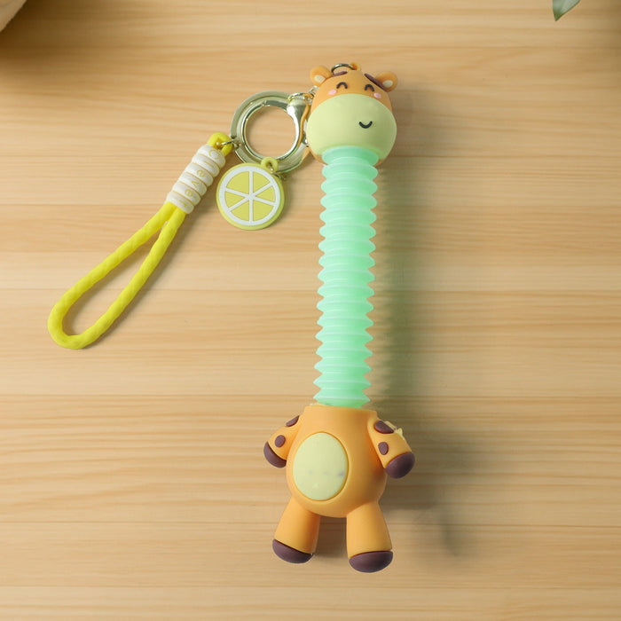 Cute Giraffe Cartoon Keychain (1 Pc) by Your Brand