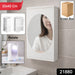 Space saving mirror storage cabinet