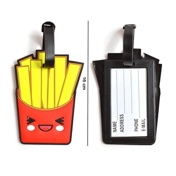 Cute French Fries Design Travel Identification Luggage Bag Tag by Your Brand