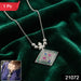 Traditional Square Motif Oxidised Silver Finish Pendant Necklace (1 Pc) by Your Brand