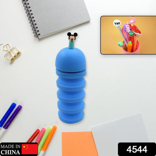 Silicone Telescopic Pencil Case – Large Capacity Zipper Case for School & Office by Your Brand