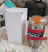 400ml travel tumbler, stainless steel, with rubber grip