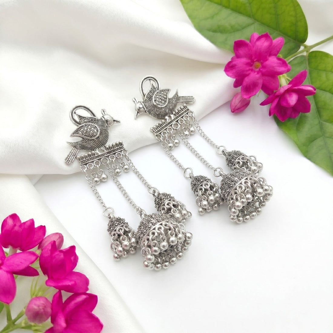 Royal Oxidised Jhumka Earrings Collection dealdekho.in