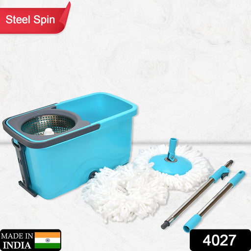 Quick Spin Mop – Plastic Floor Cleaner with Big Bucket & Easy Wheels by Your Brand