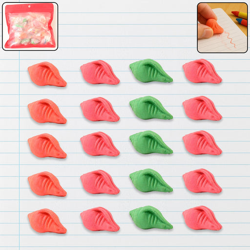Shankh Shape Eraser Rubber (20 Pc / Mix Colour & Design) by Your Brand