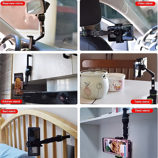 Car Rear View Mobile Holder – 360° Rotatable Mount | Velvet Wheels by dealdekho.in