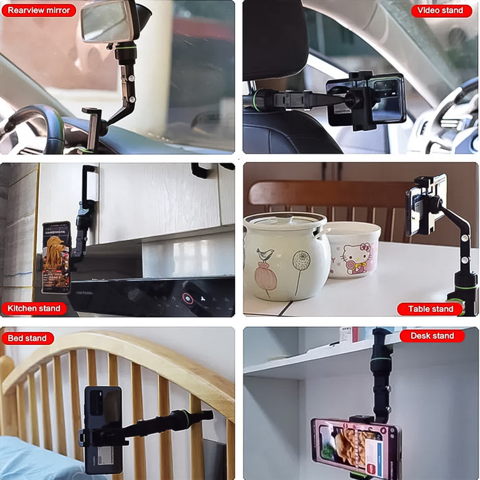 Car Rear View Mobile Holder – 360° Rotatable Mount | Velvet Wheels by dealdekho.in
