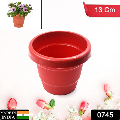 Plastic Heavy-Duty Plant Container Pot for Indoor & Balcony Garden (13cm, 1 Pc) by Your Brand