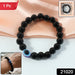 Elegant Dual-Tone Crystal Beaded Stretch Bracelet (1 Pc) by Your Brand